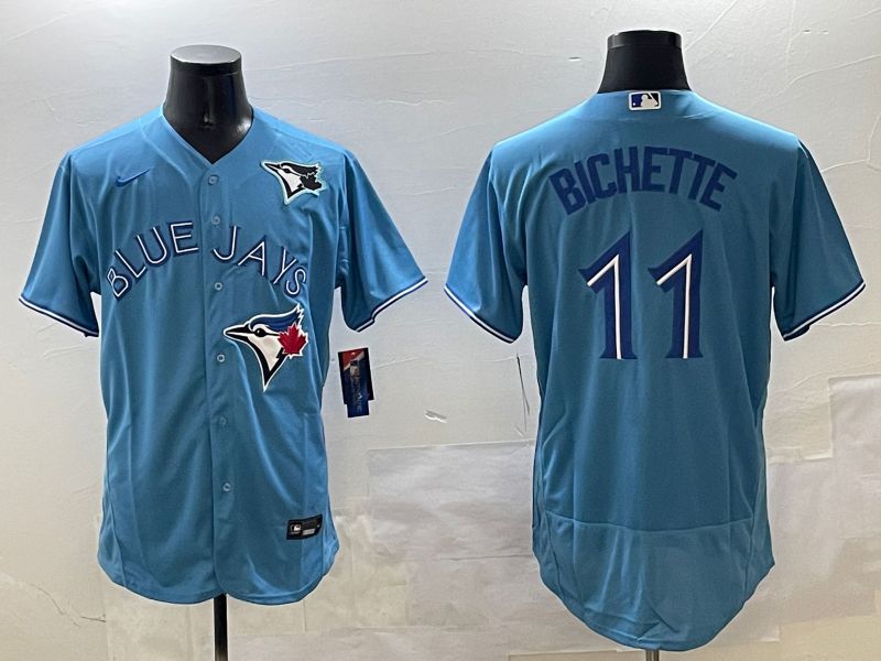 Men Toronto Blue Jays #11 Bichette Light Blue Elite 2025 Nike MLB Jersey style 2
